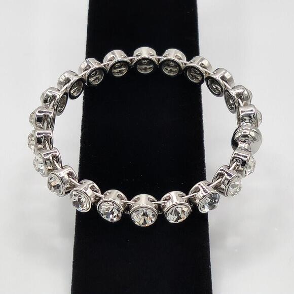 Women’s Rhinestone Bracelet – Magnetic Closure Sparkly Jewelry - Picture 2 of 3